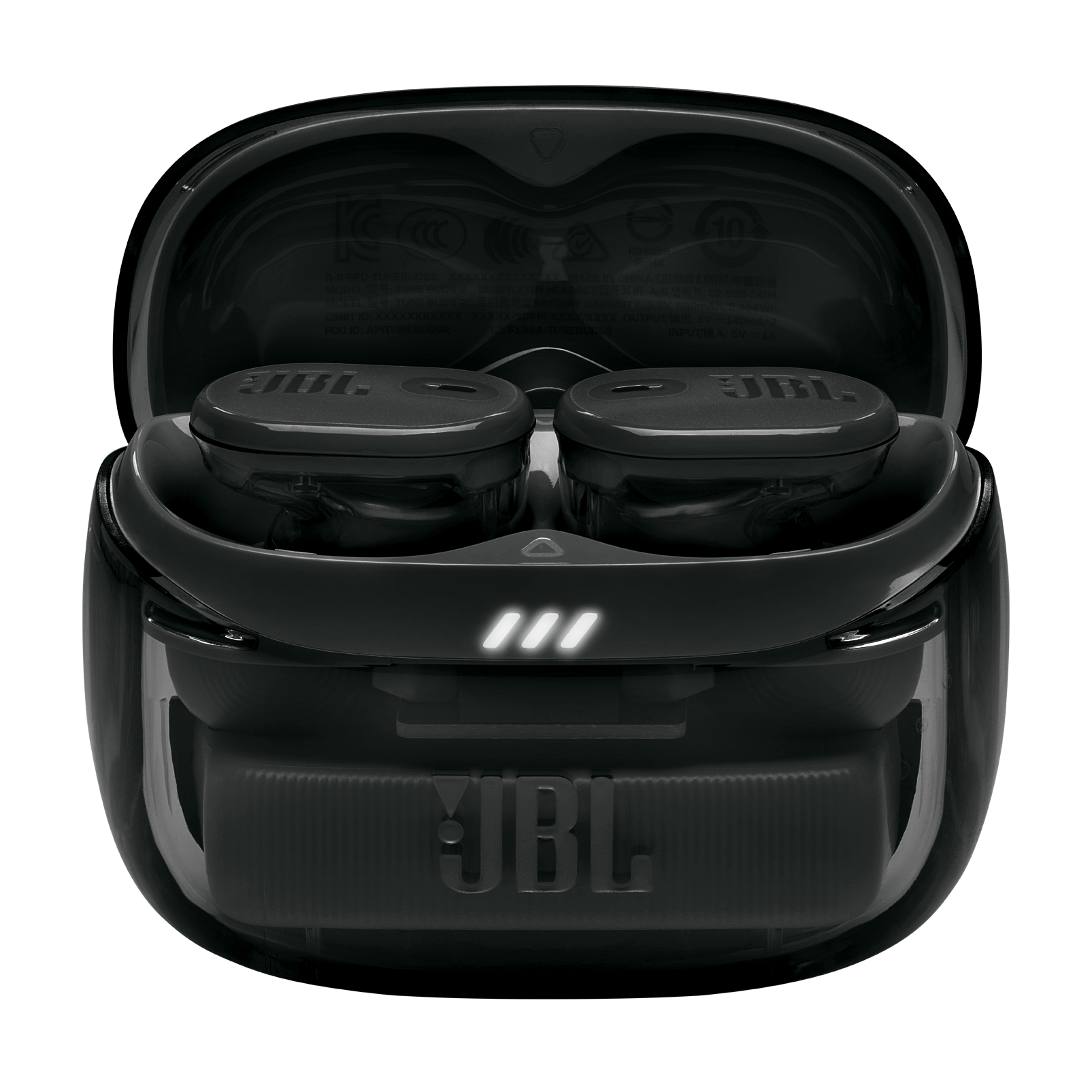 JBL Tune Buds 2 Ghost Edition - Ghost Black - True Wireless Noise Cancelling Earbuds - Detailshot 3